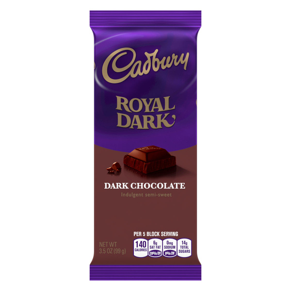 Cadbury Premium Bar Dark Chocolate 3.5oz 14ct