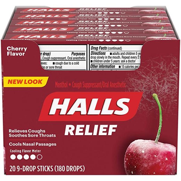 Halls Cherry Cough Drops 20ct