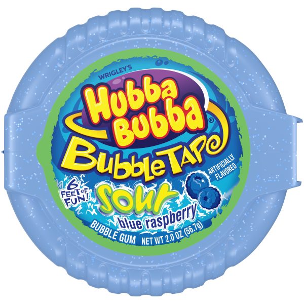 Hubba Bubba Bubble Tape Sour Blue Raspberry 12ct