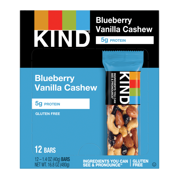 KIND Bar Blueberry Vanilla Cashew 12ct