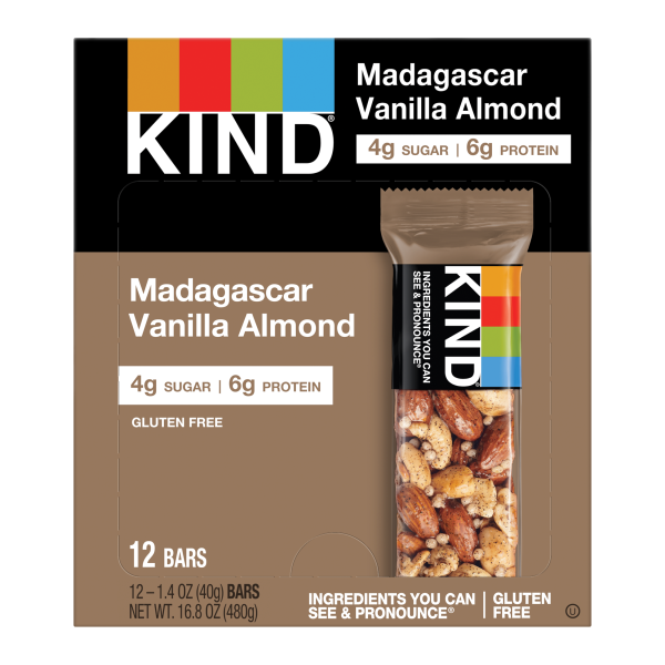 KIND Bar Madagascar Vanilla Almond 12ct