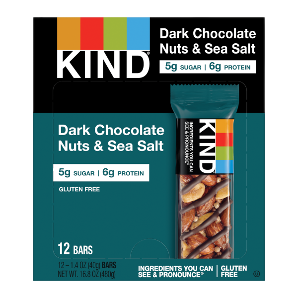 KIND Bar Dark Chocolate Nuts & Sea Salt 12ct