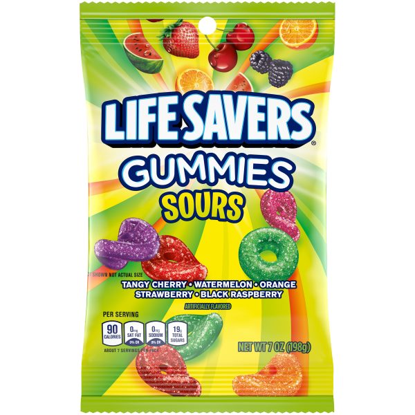 Lifesavers Gummies Sours Peg Bag 12ct