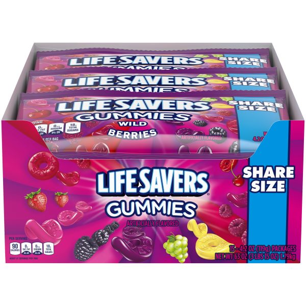 Lifesavers Gummies Wild Berry Share Size 15ct