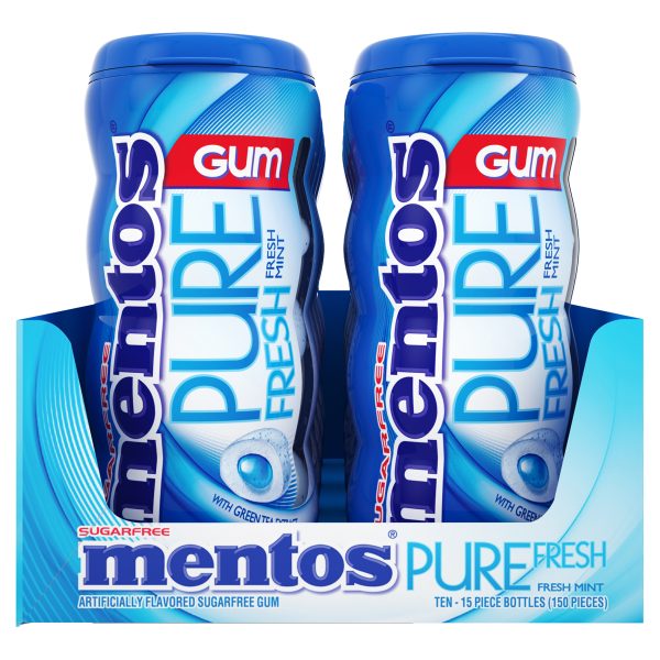 Mentos Gum  Fresh Mint Pocket Bottle 10ct