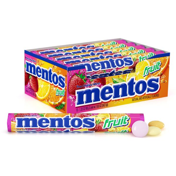 Mentos Roll Mixed Fruit Mints 15ct