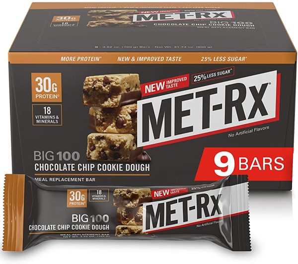 Met-RX Big 100 Chocolate Chip Cookie Dough 9ct