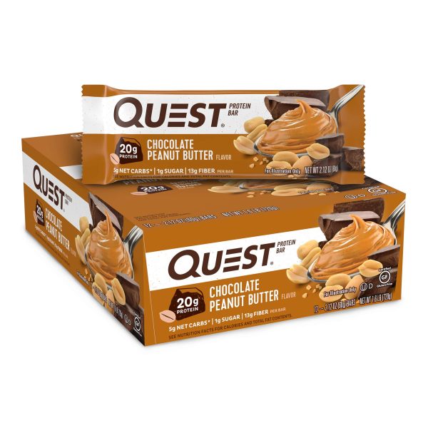 Quest Chocolate Peanut Butter Protein Bar 12ct