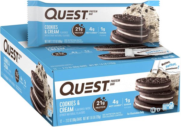 Quest Cookies & Cream Protein Bar 12ct