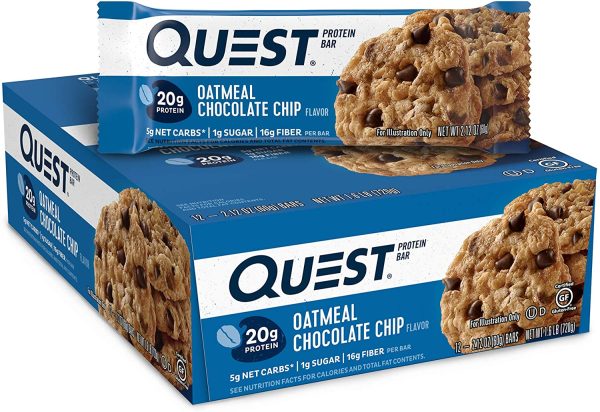 Quest Oatmeal Chocolate Chip Protein Bar 12ct