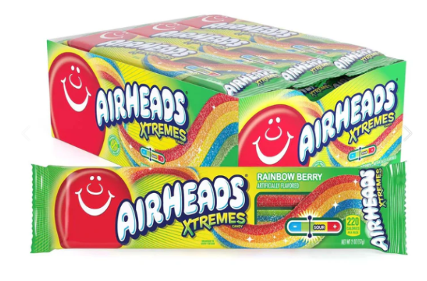 AirHeads Xtremes Belts Sour Rainbow 18ct