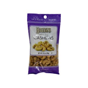 Bazzini Unsalted Cashews 4.5oz 12ct