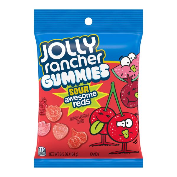 Jolly Rancher Gummies Sour Awesome Reds Peg Bag 12ct