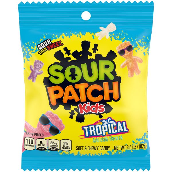 Sour Patch Kids Tropical Peg Bag 3.6oz 12ct