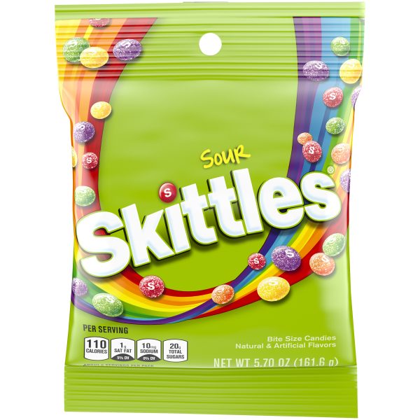 Skittles Sour Peg Bag 5.7oz 12ct