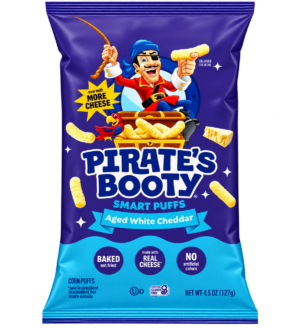 Pirate's Botty Smart Puffs White Cheddar 4.5oz 12ct