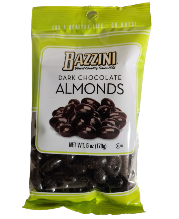 Bazzini Dark Chocolate Almonds 6oz 12ct