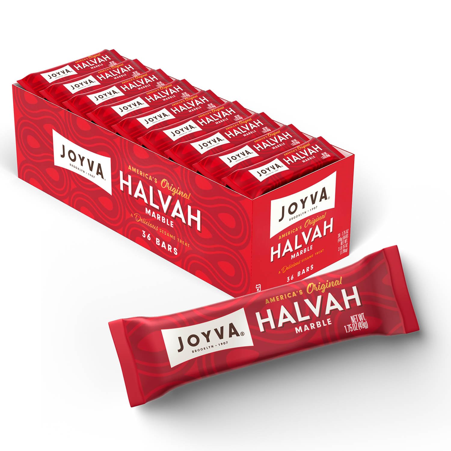 Joyva Halvah Chocolate Marble Bar 1.75oz 36ct