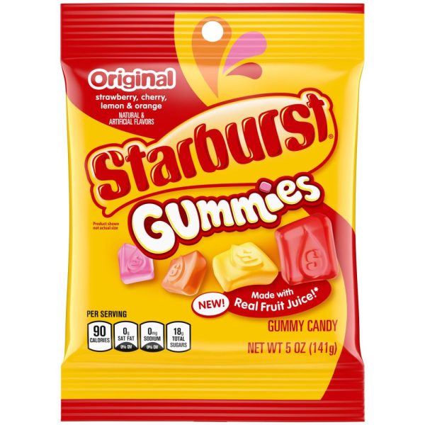 Starburst Original Gummies Peg Bag 5oz 12ct