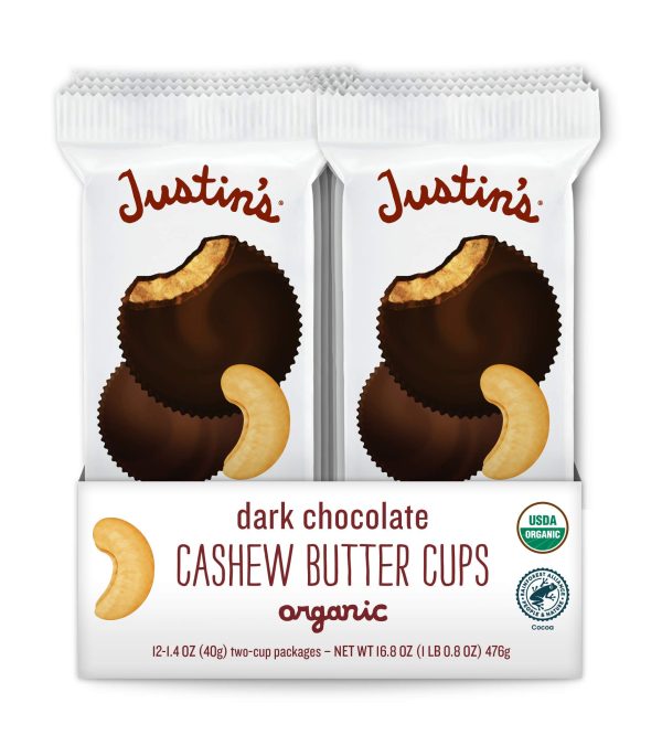 Justins Dark Chocolate Cashew Butter Cups 12ct