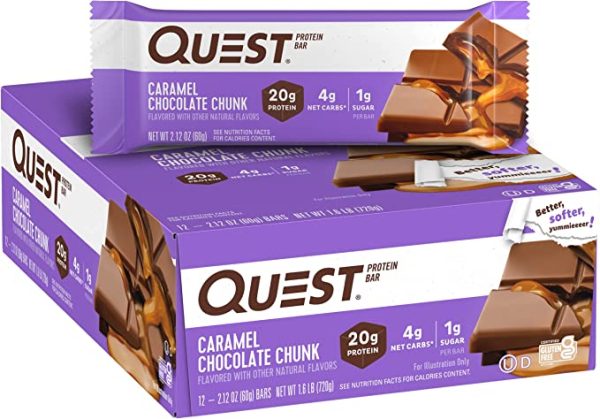 Quest Caramel Chocolate Chunk Protein Bar 12ct