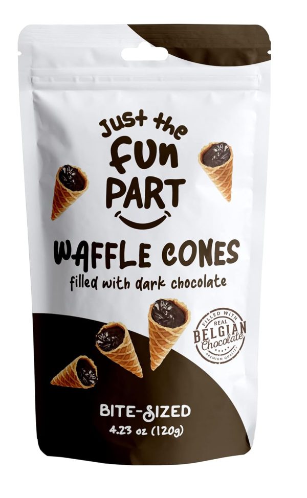 Just the Fun Part Dark Chocolate Mini Waffle Cones 4.23oz 6ct