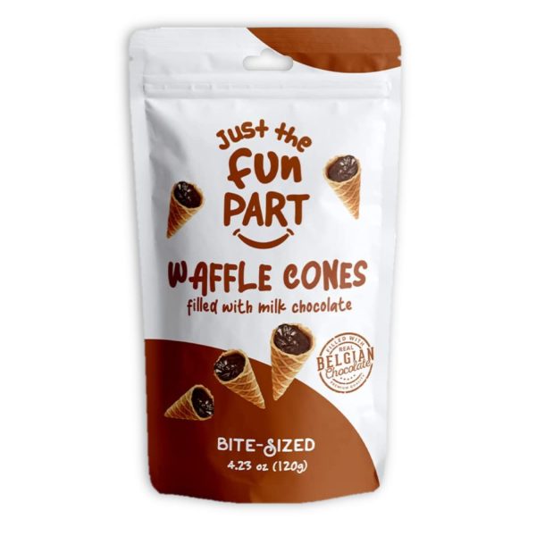 Just the Fun Part Milk Chocolate Mini Waffle Cones 4.23oz 6ct