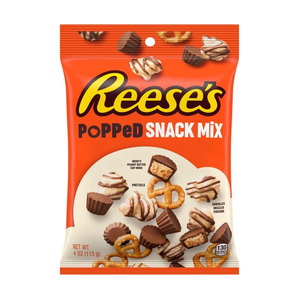 Reeses Popped Snack Mix 4oz 12ct