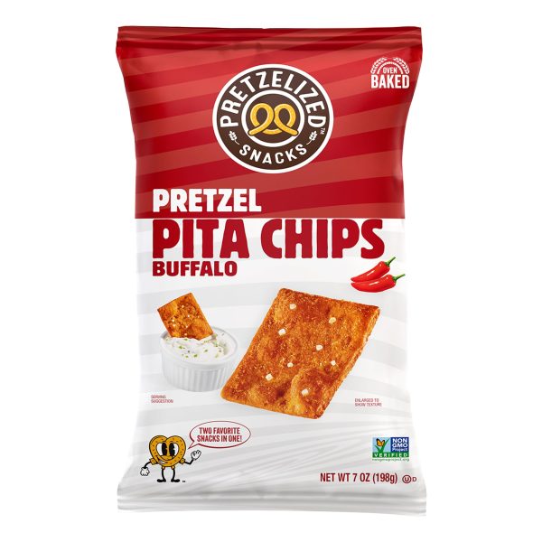 Pretzelized Pretzel Pita Chips Buffalo 7oz 12ct