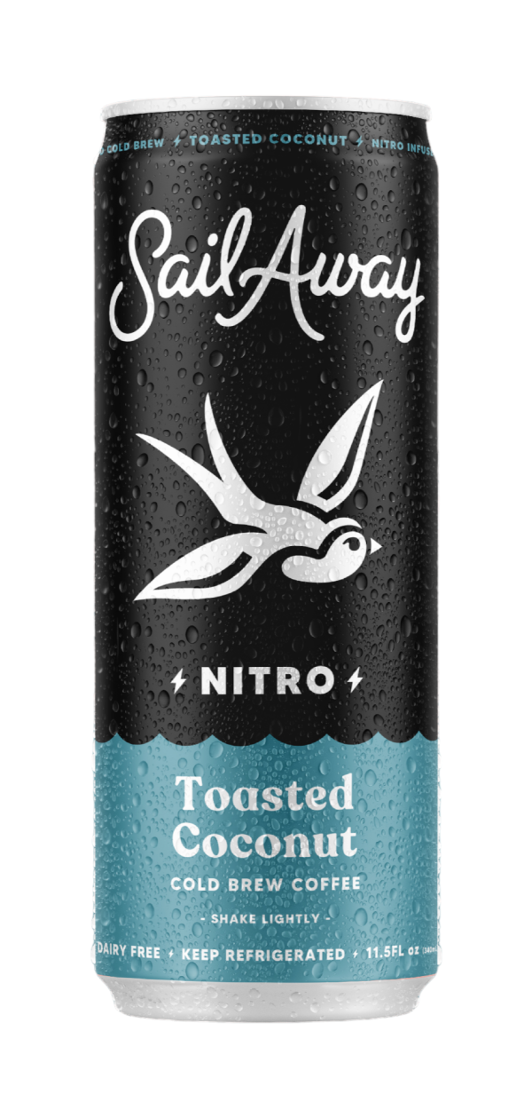 Sail Away Nitro Cold Brew Coffee Toasted Coconut 11.5oz 12ct