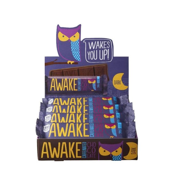 Awake Caffeinated Dark Chocolate Bar 12ct