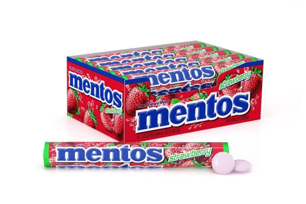 Mentos Roll Strawberry Mints 15ct