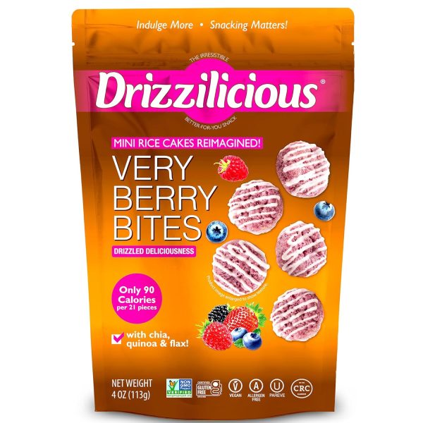 Drizzilicious Mini Rice Cakes Very Berry 4oz 12ct