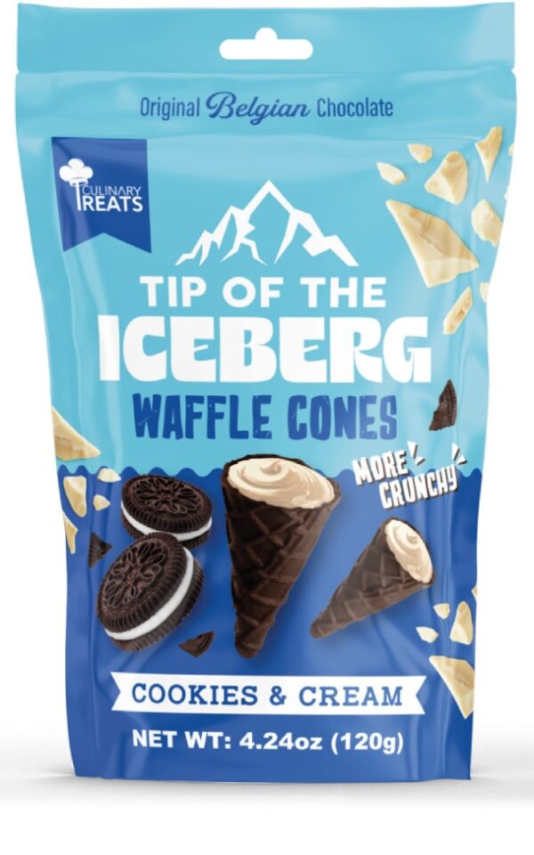 Tip of the Ice Berg Mini Waffle Cones Cookies & Cream 4.24oz 12ct