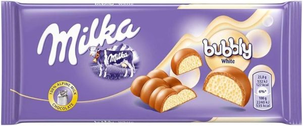 Milka Bubbly White Chocolate Bar 3.25oz 15ct