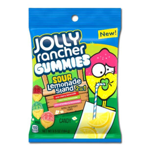 Jolly Rancher Gummies Sour Lemonade 6.5oz Peg Bag 12ct