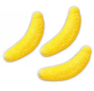 Vidal Gummi Sugared Bananas 4.4lb Bag Bulk