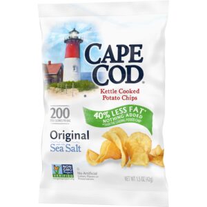Cape Cod Potato Chips Less Fat Original Kettle Cooked Chips 1.5oz 56ct