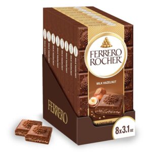 Ferrero Rocher Milk Chocolate Hazelnut Bar 3.17oz 8ct