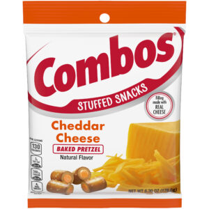 Combos Cheddar Cheese Pretzel 6.3oz Peg Bag 6ct