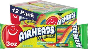Airheads Xtreme Rainbow Berry Straws 3oz 12ct
