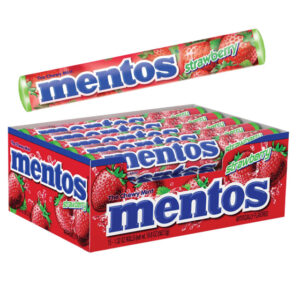 Mentos Roll Strawberry Chewy Mint Candy Roll 15ct