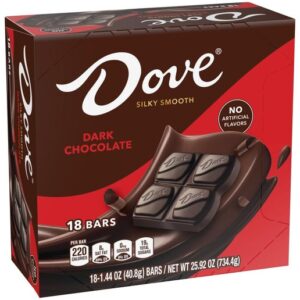 Dove Dark Chocolate Bars 1.44oz 18ct