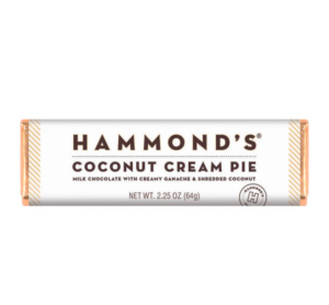 Hammond's Coconut Cream Pie Milk Chocolate Bar 2.25oz 12ct