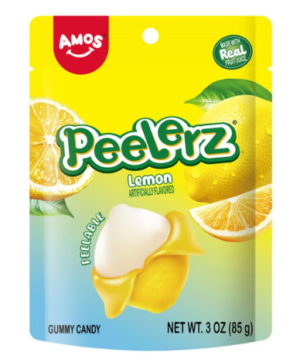 Amos Peelerz Gummy Lemon Peg Bag 3oz 24ct