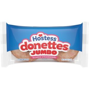 Hostess Jumbo Glazed Strawberry Donuts 6ct