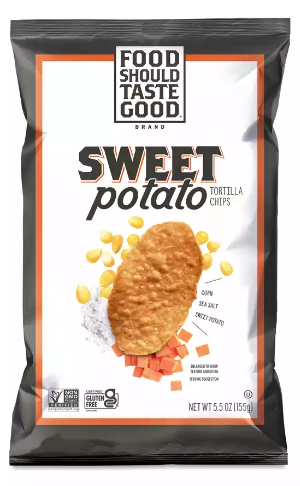 Food Should Taste Good Sweet Potato Tortilla Chips 5.5oz 12ct