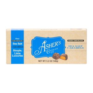 Asher's Dark Chocolate Sea Salt Caramel Gift Box 5.2oz 6ct