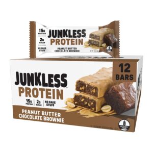 Junkless Chocolate Peanut Butter Protein Bars 1.9oz 12ct