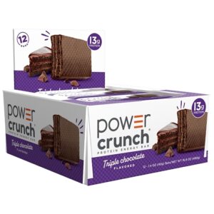 Power Crunch Protein Wafer Bars Triple Chocolate 1.4oz 12ct